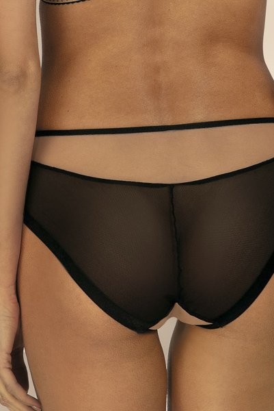 画像9: 【30%OFF】OFRA beige-black C110 | ノーマルショーツ・ベージュ×ブラック  | ewabien エヴァビアン (9)