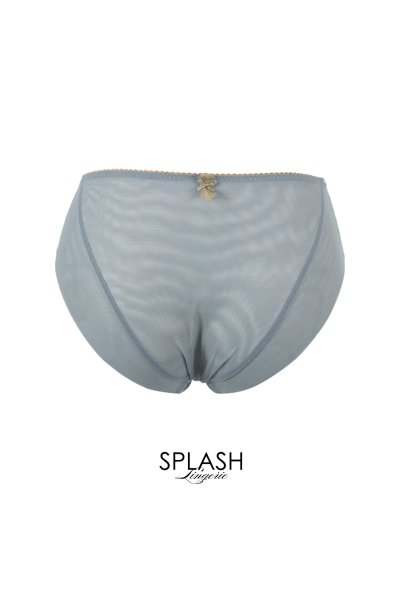 画像2: 【30%OFF】NATALI blue-grey C124 | ハイウエストショーツ・シースルー・ブルーグレー  | ewabien エヴァビアン (2)