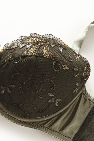 画像8: 【30%OFF】85Bサイズ｜AMBER green B214| 3/4カップ・ワイヤーブラ・グラマー向け・グリーン | ewabien エヴァビアン| 輸入下着・高級ランジェリー  (8)