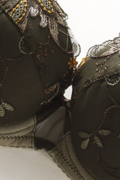 画像9: 【30%OFF】85Bサイズ｜AMBER green B214| 3/4カップ・ワイヤーブラ・グラマー向け・グリーン | ewabien エヴァビアン| 輸入下着・高級ランジェリー  (9)