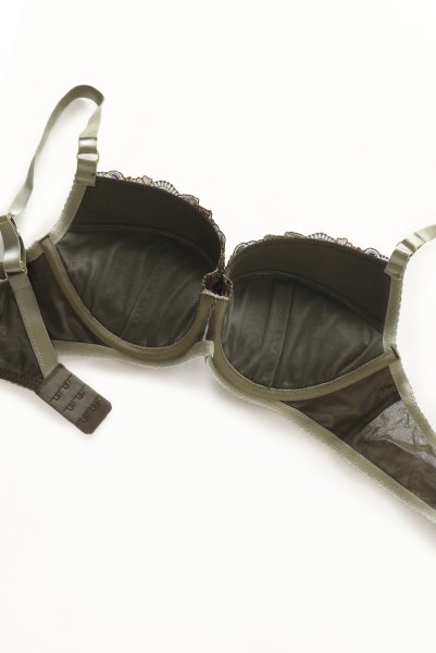 画像10: 【30%OFF】85Bサイズ｜AMBER green B214| 3/4カップ・ワイヤーブラ・グラマー向け・グリーン | ewabien エヴァビアン| 輸入下着・高級ランジェリー  (10)