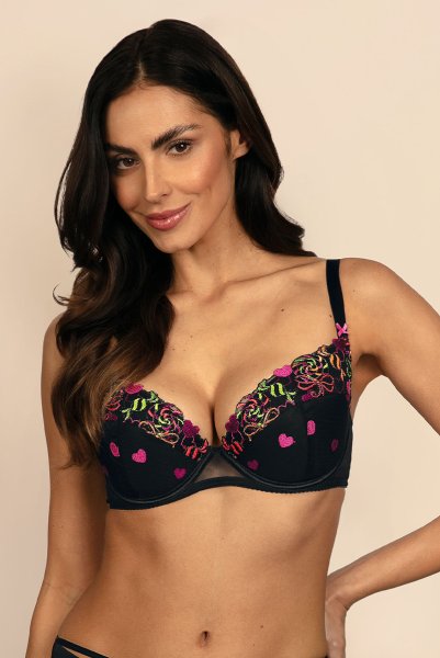 画像2: 【30%OFF】LOLA black-B214 | 3/4カップ・ワイヤーブラ・グラマー向け・ブラック| ewabien エヴァビアン| 輸入下着・高級ランジェリー  (2)