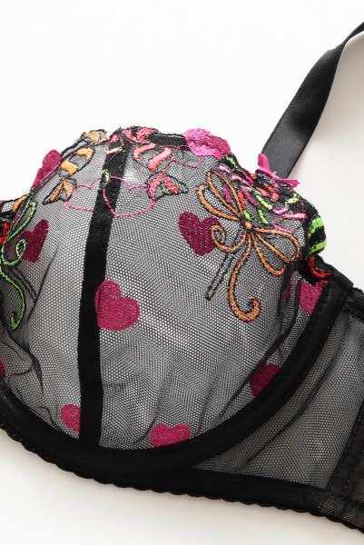 画像10: 【30%OFF】LOLA black-B139 | フルカップ・パッドなし・ワイヤーブラ・一枚レース・大きいサイズ・B〜Iカップ・ブラック | ewabien エヴァビアン| 輸入下着・高級ランジェリー  (10)