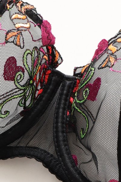 画像11: 【30%OFF】LOLA black-B139 | フルカップ・パッドなし・ワイヤーブラ・一枚レース・大きいサイズ・B〜Iカップ・ブラック | ewabien エヴァビアン| 輸入下着・高級ランジェリー  (11)