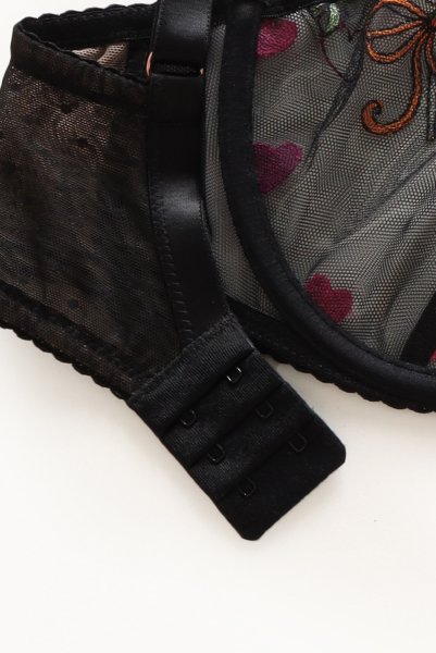 画像14: 【30%OFF】LOLA black-B139 | フルカップ・パッドなし・ワイヤーブラ・一枚レース・大きいサイズ・B〜Iカップ・ブラック | ewabien エヴァビアン| 輸入下着・高級ランジェリー  (14)