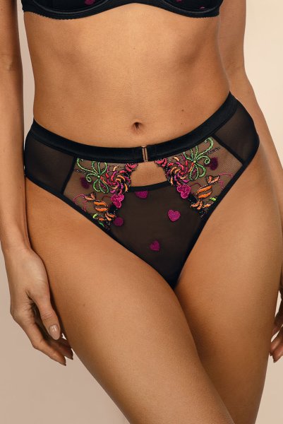 画像3: 【30%OFF】LOLA black-C322|ブラジリアンタンガ・シースルー・グリーン  | ewabien エヴァビアン (3)