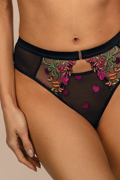 画像7: 【30%OFF】LOLA black-C322|ブラジリアンタンガ・シースルー・グリーン  | ewabien エヴァビアン (7)