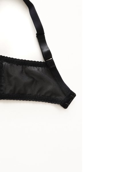 画像12: 【30%OFF】KIRA black-sapphire B161 | フルカップ・パッドなし・ワイヤーブラ・一枚レース・大きいサイズ・B〜Jカップ・ブラック×ブルー | ewabien エヴァビアン| 輸入下着・高級ランジェリー  (12)