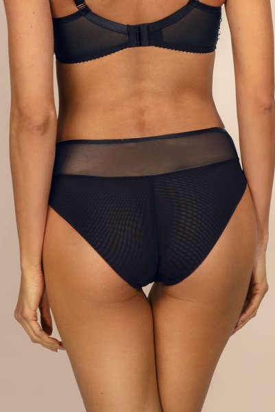 画像4: 【30%OFF】KIRA black-sapphire C110 | ノーマルショーツ・ブラック×ブルー  | ewabien エヴァビアン (4)