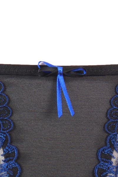 画像13: 【30%OFF】KIRA black-sapphire C110 | ノーマルショーツ・ブラック×ブルー  | ewabien エヴァビアン (13)