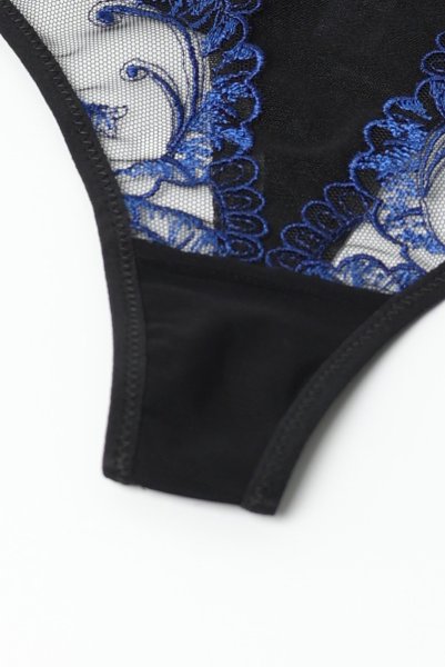 画像13: 【30%OFF】KIRA black-sapphire C200 |タンガ・Tバック・ブラック×ブルー  | ewabien エヴァビアン (13)