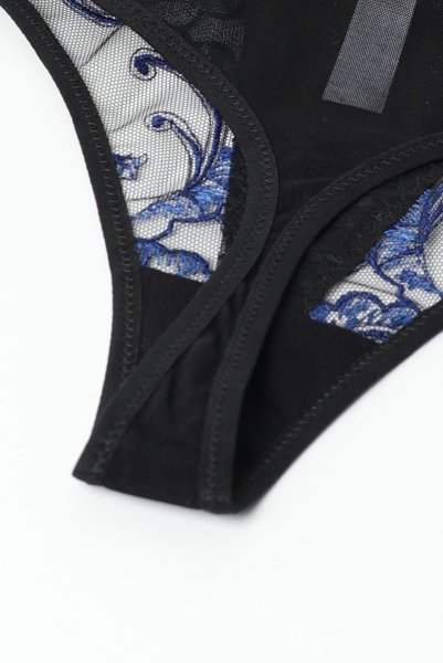 画像14: 【30%OFF】KIRA black-sapphire C200 |タンガ・Tバック・ブラック×ブルー  | ewabien エヴァビアン (14)