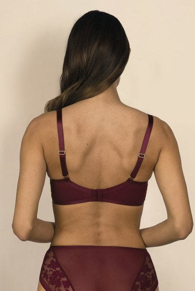 画像3: 【30%OFF】70Dサイズ|ORLANDO-claret-B214 | 3/4カップ・ワイヤーブラ・グラマー向け・B〜Gカップ・クラレット | ewabien エヴァビアン| 輸入下着・高級ランジェリー  (3)