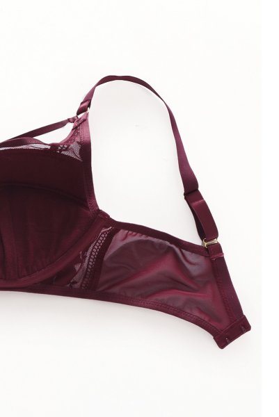 画像12: 【30%OFF】70Dサイズ|ORLANDO-claret-B214 | 3/4カップ・ワイヤーブラ・グラマー向け・B〜Gカップ・クラレット | ewabien エヴァビアン| 輸入下着・高級ランジェリー  (12)