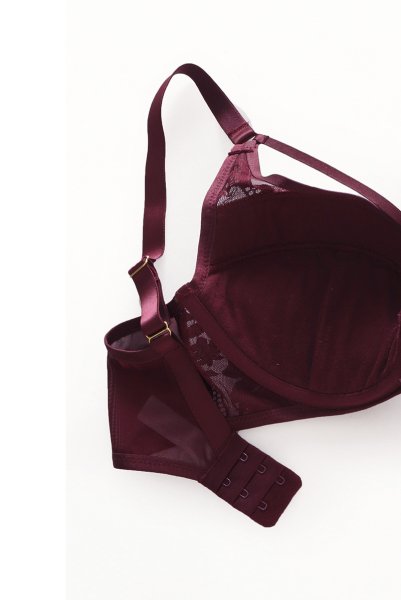 画像13: 【30%OFF】70Dサイズ|ORLANDO-claret-B214 | 3/4カップ・ワイヤーブラ・グラマー向け・B〜Gカップ・クラレット | ewabien エヴァビアン| 輸入下着・高級ランジェリー  (13)