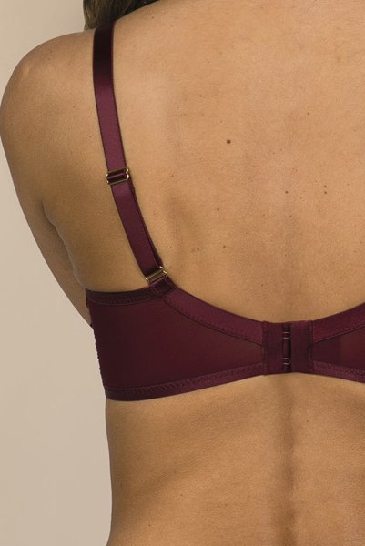 画像7: 【30%OFF】ORLANDO-claret-B161 | フルカップ・パッドなし・ワイヤーブラ・一枚レース・大きいサイズ・C〜Kカップ・クラレット | ewabien エヴァビアン| 輸入下着・高級ランジェリー  (7)