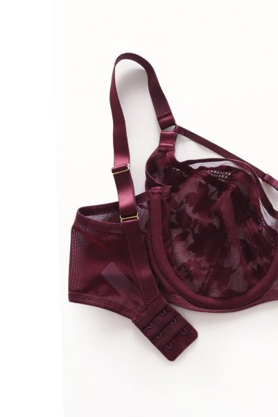 画像13: 【30%OFF】ORLANDO-claret-B161 | フルカップ・パッドなし・ワイヤーブラ・一枚レース・大きいサイズ・C〜Kカップ・クラレット | ewabien エヴァビアン| 輸入下着・高級ランジェリー  (13)