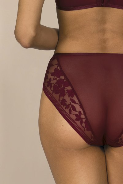 画像8: 【30%OFF】ORLANDO-claret-C125 |ハイウエストショーツ・クラレット | ewabien エヴァビアン (8)