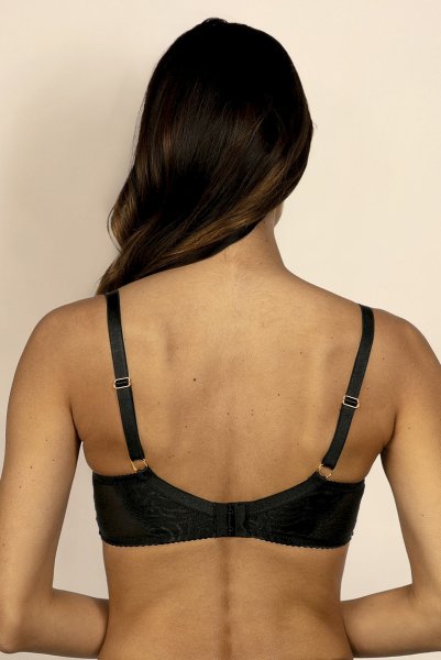 画像3: 【30%OFF】MARISA black B161 | フルカップ・パッドなし・ワイヤーブラ・一枚レース・大きいサイズ・B〜Jカップ・ブラック | ewabien エヴァビアン| 輸入下着・高級ランジェリー  (3)