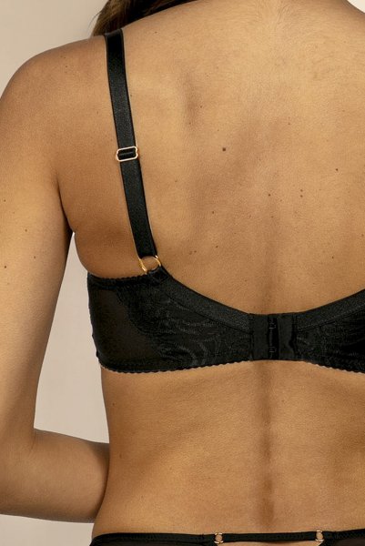 画像7: 【30%OFF】MARISA black B161 | フルカップ・パッドなし・ワイヤーブラ・一枚レース・大きいサイズ・B〜Jカップ・ブラック | ewabien エヴァビアン| 輸入下着・高級ランジェリー  (7)