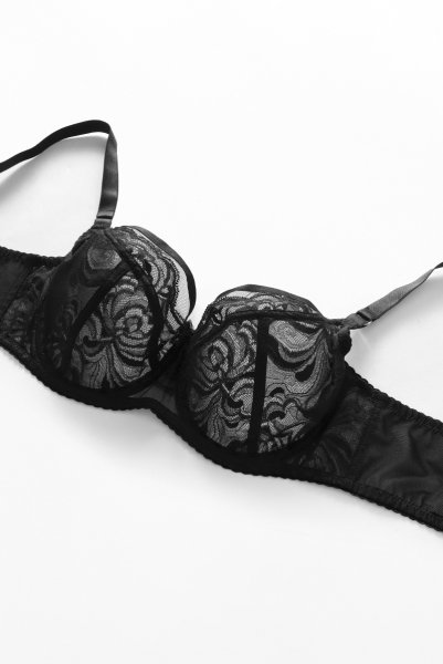 画像8: 【30%OFF】MARISA black B161 | フルカップ・パッドなし・ワイヤーブラ・一枚レース・大きいサイズ・B〜Jカップ・ブラック | ewabien エヴァビアン| 輸入下着・高級ランジェリー  (8)