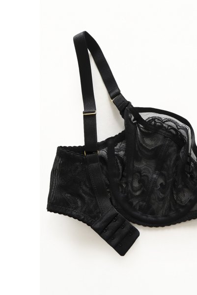 画像13: 【30%OFF】MARISA black B161 | フルカップ・パッドなし・ワイヤーブラ・一枚レース・大きいサイズ・B〜Jカップ・ブラック | ewabien エヴァビアン| 輸入下着・高級ランジェリー  (13)