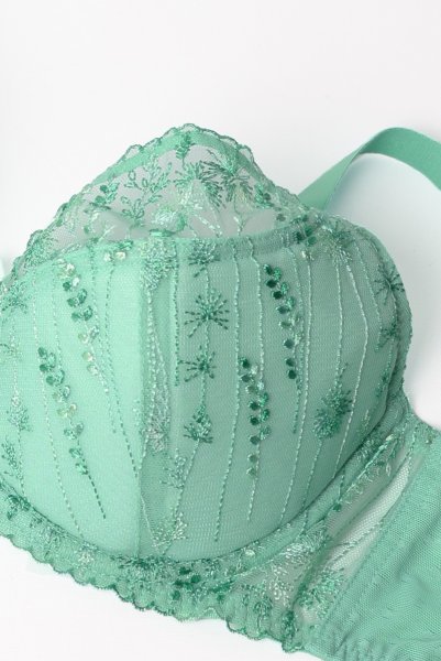 画像8: SOVANA green B150 | フルカップ・ワイヤーブラ・セミソフトブラ・大きいサイズ・グリーン| ewabien エヴァビアン| 輸入下着・高級ランジェリー  (8)
