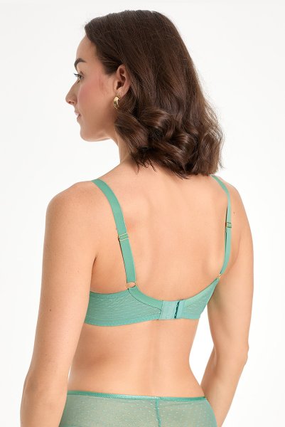 画像3: SOVANA green B214 | 3/4カップ・ワイヤーブラ・グラマー向け・すっぴん美乳ブラ・グリーン| ewabien エヴァビアン (3)