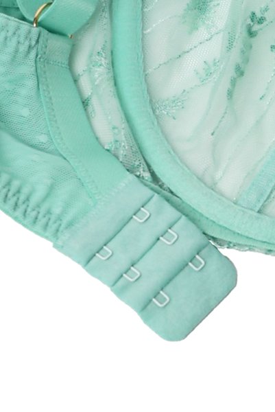 画像12: SOVANA green B161 | フルカップ・パッドなし・ワイヤーブラ・一枚レース・大きいサイズ・グリーン | ewabien エヴァビアン| 輸入下着・高級ランジェリー  (12)
