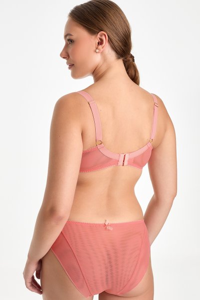 画像5: NATALI flamingo B161 | フルカップ・パッドなし・ワイヤーブラ・一枚レース・大きいサイズ・ピンク| ewabien エヴァビアン| 輸入下着・高級ランジェリー  (5)