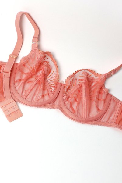 画像11: NATALI flamingo B161 | フルカップ・パッドなし・ワイヤーブラ・一枚レース・大きいサイズ・ピンク| ewabien エヴァビアン| 輸入下着・高級ランジェリー  (11)