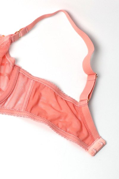 画像12: NATALI flamingo B161 | フルカップ・パッドなし・ワイヤーブラ・一枚レース・大きいサイズ・ピンク| ewabien エヴァビアン| 輸入下着・高級ランジェリー  (12)