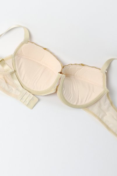 画像10: KARMELA gold B214 | 3/4カップ・ワイヤーブラ・グラマー向け・すっぴん美乳ブラ・ゴールド| ewabien エヴァビアン (10)