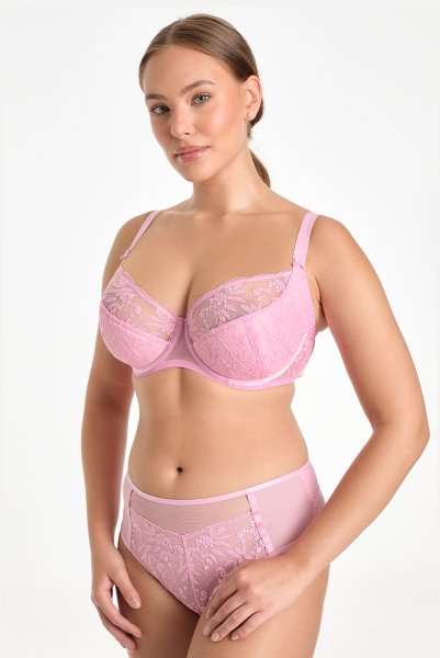 画像3: FIORA pink B150 | フルカップ・ワイヤーブラ・セミソフトブラ・大きいサイズ・ピンク| ewabien エヴァビアン| 輸入下着・高級ランジェリー  (3)