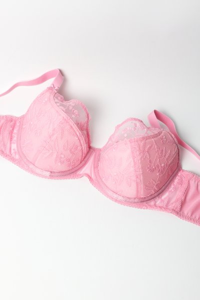 画像5: FIORA pink B150 | フルカップ・ワイヤーブラ・セミソフトブラ・大きいサイズ・ピンク| ewabien エヴァビアン| 輸入下着・高級ランジェリー  (5)