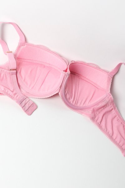 画像10: FIORA pink B214 | 3/4カップ・ワイヤーブラ・グラマー向け・すっぴん美乳ブラ・ピンク| ewabien エヴァビアン (10)