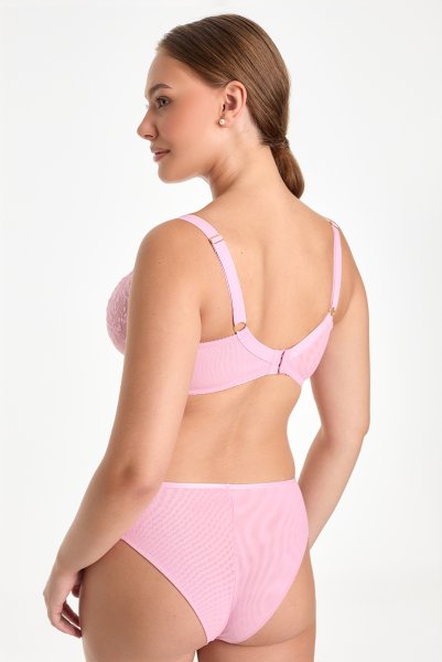 画像5: FIORA pink B161 | フルカップ・パッドなし・ワイヤーブラ・一枚レース・大きいサイズ・ピンク | ewabien エヴァビアン| 輸入下着・高級ランジェリー  (5)