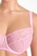 画像6: FIORA pink B161 | フルカップ・パッドなし・ワイヤーブラ・一枚レース・大きいサイズ・ピンク | ewabien エヴァビアン| 輸入下着・高級ランジェリー  (6)