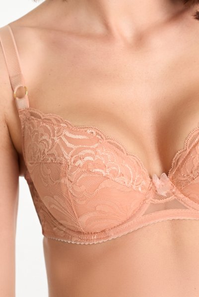 画像3: MARISA apricot B214 | 3/4カップ・ワイヤーブラ・グラマー向け・すっぴん美乳ブラ・アプリコット| ewabien エヴァビアン (3)