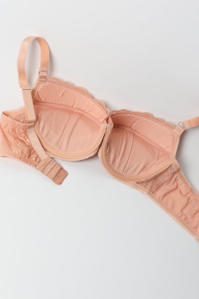 画像7: MARISA apricot B214 | 3/4カップ・ワイヤーブラ・グラマー向け・すっぴん美乳ブラ・アプリコット| ewabien エヴァビアン (7)