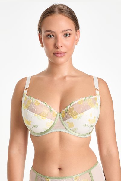 画像2: LIMON cream B150 | フルカップ・ワイヤーブラ・セミソフトブラ・大きいサイズ・クリーム| ewabien エヴァビアン| 輸入下着・高級ランジェリー  (2)