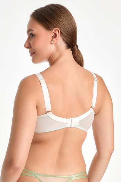 画像3: LIMON cream B161 | フルカップ・パッドなし・ワイヤーブラ・一枚レース・大きいサイズ・クリーム | ewabien エヴァビアン| 輸入下着・高級ランジェリー  (3)