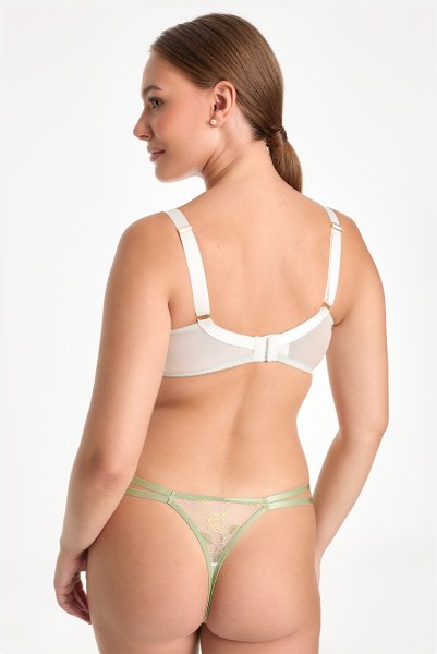 画像5: LIMON cream B161 | フルカップ・パッドなし・ワイヤーブラ・一枚レース・大きいサイズ・クリーム | ewabien エヴァビアン| 輸入下着・高級ランジェリー  (5)