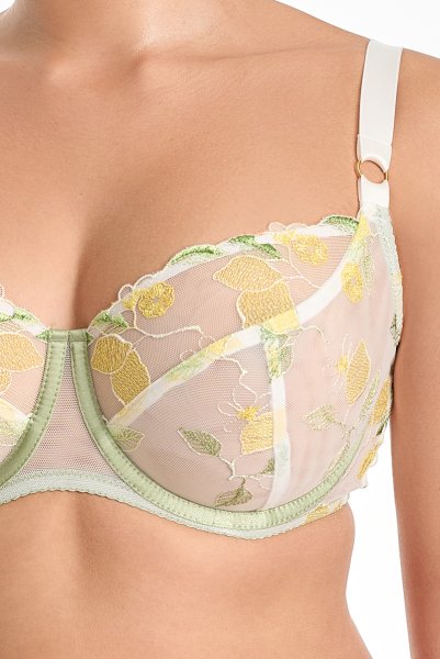 画像6: LIMON cream B161 | フルカップ・パッドなし・ワイヤーブラ・一枚レース・大きいサイズ・クリーム | ewabien エヴァビアン| 輸入下着・高級ランジェリー  (6)