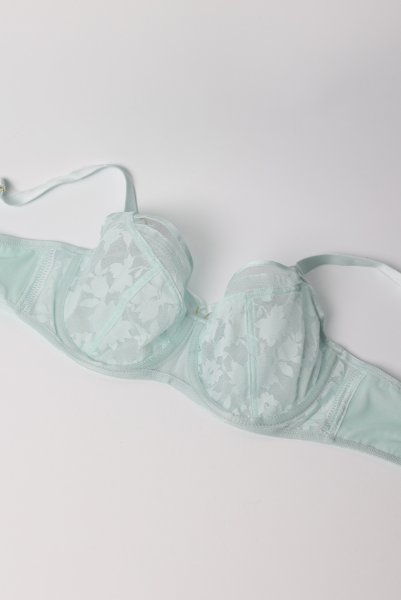 画像8: ORLANDO-mint-B161 | フルカップ・パッドなし・ワイヤーブラ・一枚レース・大きいサイズ・C〜Kカップ・ミント | ewabien エヴァビアン| 輸入下着・高級ランジェリー  (8)