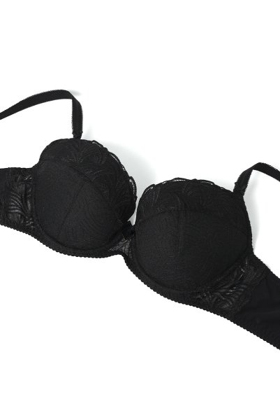 画像4: RINA-black-B214 | 3/4カップ・ワイヤーブラ・グラマー向け・すっぴん美乳ブラ・ブラック| ewabien エヴァビアン (4)