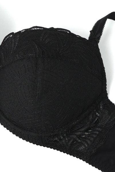 画像5: RINA-black-B214 | 3/4カップ・ワイヤーブラ・グラマー向け・すっぴん美乳ブラ・ブラック| ewabien エヴァビアン (5)