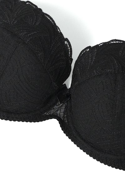 画像6: RINA-black-B214 | 3/4カップ・ワイヤーブラ・グラマー向け・すっぴん美乳ブラ・ブラック| ewabien エヴァビアン (6)