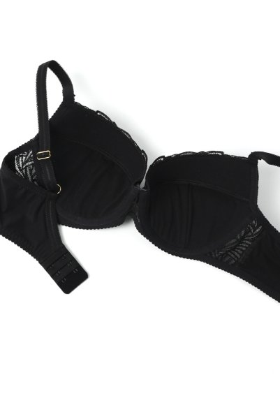 画像7: RINA-black-B214 | 3/4カップ・ワイヤーブラ・グラマー向け・すっぴん美乳ブラ・ブラック| ewabien エヴァビアン (7)