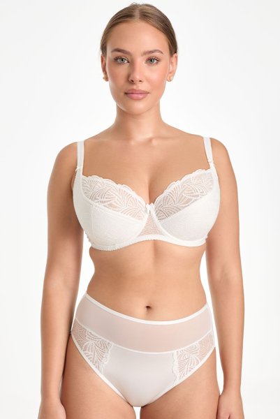画像3: RINA cream B150 | フルカップ・ワイヤーブラ・セミソフトブラ・大きいサイズ・ホワイト| ewabien エヴァビアン| 輸入下着・高級ランジェリー  (3)